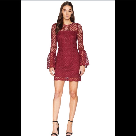 Laundry By Shelli Segal Dresses & Skirts - Laundry by Shelli Segal Lace Cocktail Burgundy NWT